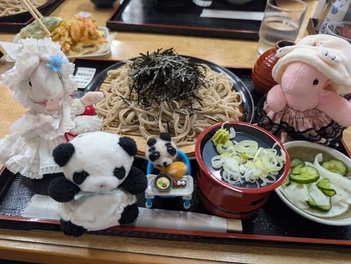 しぶきだよ〜ん！
お蕎麦たべたりょ！
海苔がいっぱ〜い！ﾌﾞﾘｯ！！
