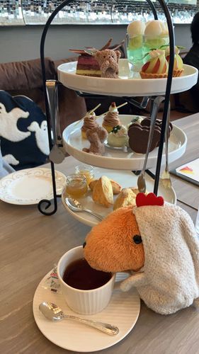 アフターヌーンティー‪だって〜💚🧸