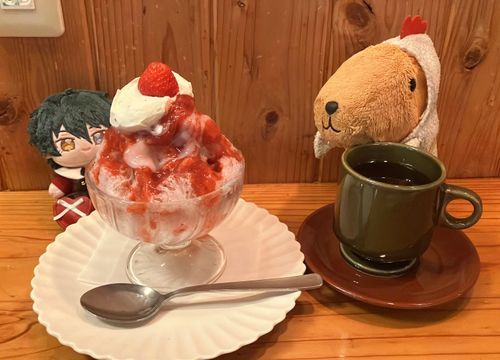 なつのうちに たべておかないとね🍓🍧✨️