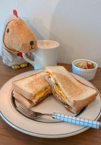たべてみたかった ホットサンド も  おいしかったね〜🥪