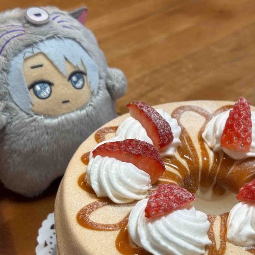 ちょっと前に食べた誕生日ケーキ
ふわふわで美味しかった〜！🎂✨