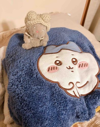 ハチワレちゃんのパーカー、フカフカきれいきれいになった🧺👕☀️
