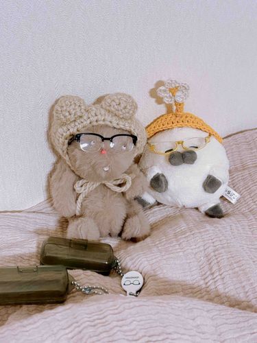 ガチャガチャでゲットしためがねー！
ふぁんふぁんとたまおにピッタリ👓
でもちょっとおじさん感、、、