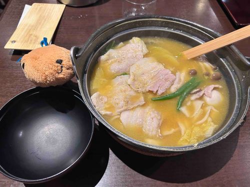とんかつ｢ほうとう食べたぞ！！お出汁がきいてて美味しかったぞ！｣