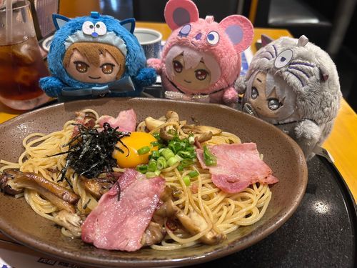 モンてん｢4J終演後にご飯を食べたよ｣
モンがく(主、あんまり大阪ならではのご飯食べなかった…
ご飯もいつも知ってるところ)
モンつな｢知っているお店のほうが安心しちゃうよね｣