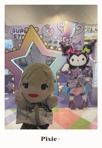 フォトスポットでも！
クロミちゃん可愛いね🖤

本物の僕もクロミ推しだよ！