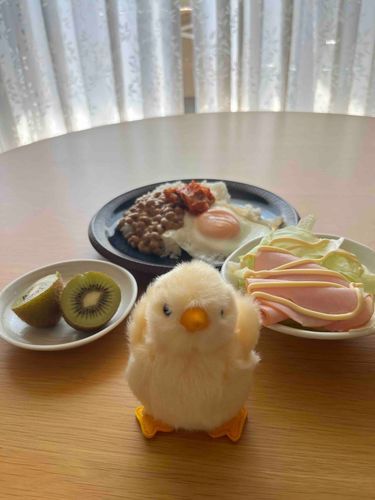 にんげん　へるしーなごはんで　えらい！