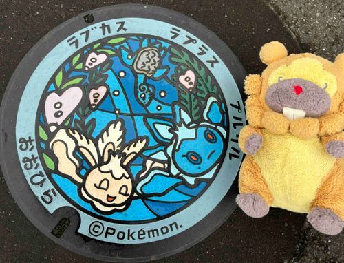 海の中のポケふたぶも！海にもぐってるラプラス先輩、けっこー珍しい気がするぶも。ぶもは水遊びするなら川派かなーぶもー😤