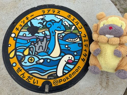 ラプラス先輩公園の近くにあった！なんと！公園にいるみんなのポケふたぶも！ぱーてぃぶも！いえーい！！ぶもー🎉🌟😤🌟🎉