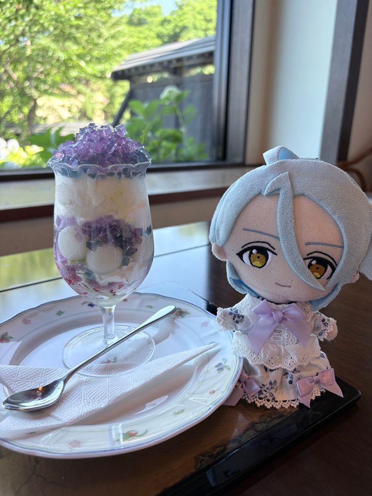 綺麗だったね紫陽花♪
紫陽花パフェ🍧も美味しかったよ