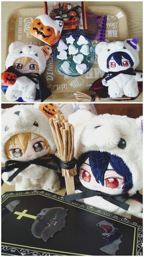 🦇HappyHalloween🎃

💜ふはははは〜😌✨(マントをバサァッと格好良く)今宵は我輩の出番じゃ🦇
💛さぁて、お菓子をくれなきゃ君にいたずらしちゃうよ〜😉💕

💜さぁお菓子を食べるぞい♪
💛零くん、そのお菓子どこに持って行くの？🙄

ルンルンで棺桶へ辿り着く零さん…(^^♪
💜ここに我輩のお菓子達がたくさん貯まっていくのじゃよ…😋🍬🍭
💛あ…🙄💡零くん…今年は棺桶を持ってこなくて大人しくしてると思ってたら、そういう事だったんだねぇ😒