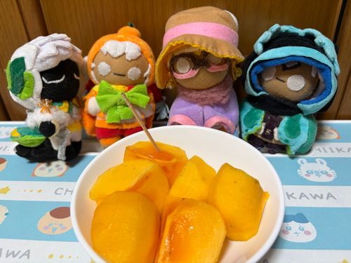 昨日柿もらったからみんなで食べたよ！

秋を感じるね～