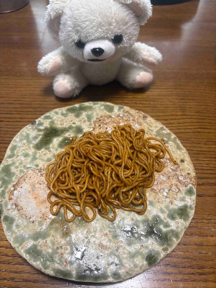ぼく器にはこだわるんだー❗️
織部、伊賀、備前、信楽…
UFOが高級料理に感じる…