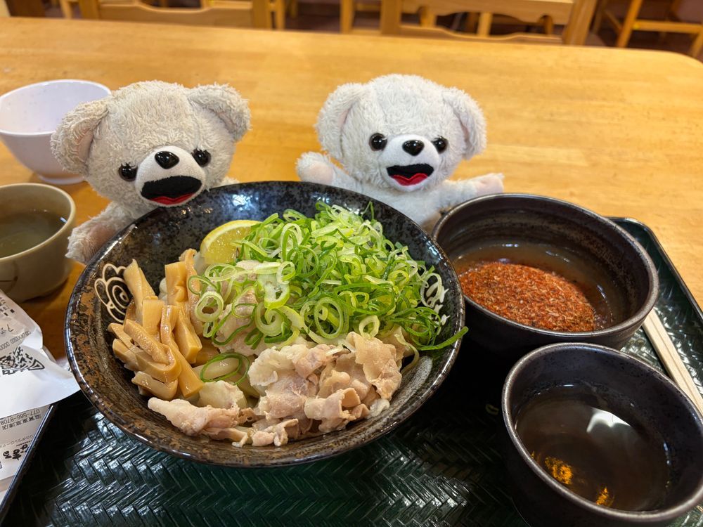 激辛つけ麺(うどん)だー❗️