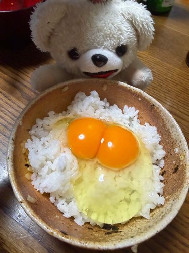 おかわりしたら…たまごが…ダブルだーーーー❗️❗️❗️