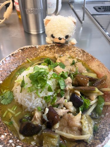 今日はチキンいっぱいのグリーンカレー作ったよ❗️
美味しいけど、お米がジャスミンライスじゃないから微妙だなあ…