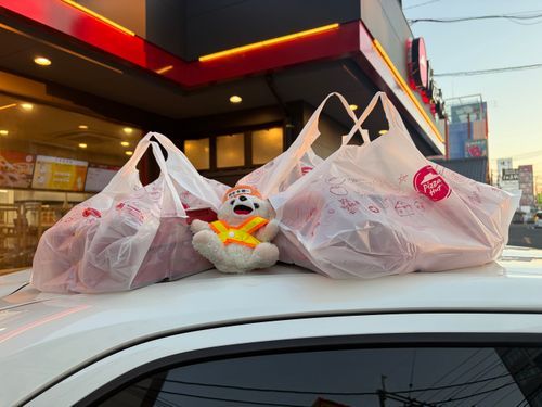 アツアツピザで、火傷に注意❗️ヨシ❗️