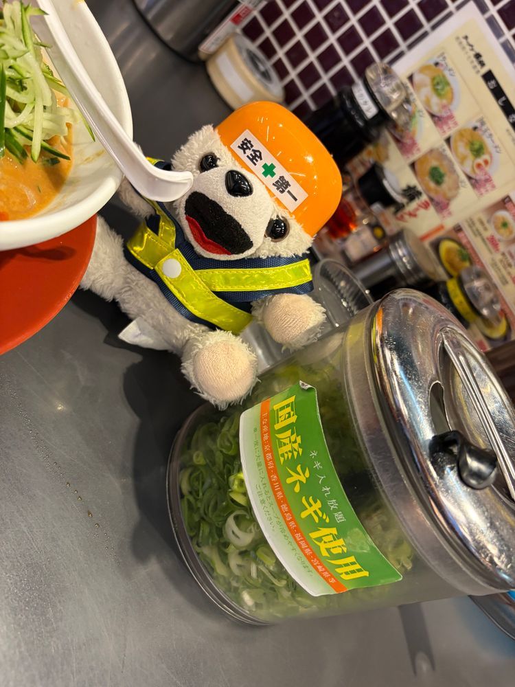 横綱じゃないけど勝手に入店ヨシ❗️
冷やし麻辣担々麺ヨシ❗️
無料のネギが大量に入ってる壺、超ヨシ❗️❗️