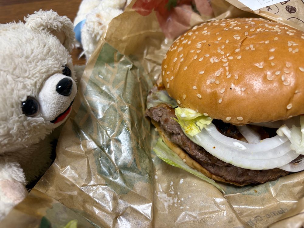 そしてさらにバーガーキングのダブルステーキBBQワッパーで、厄除け(❓)だーーーーー❗️❗️❗️