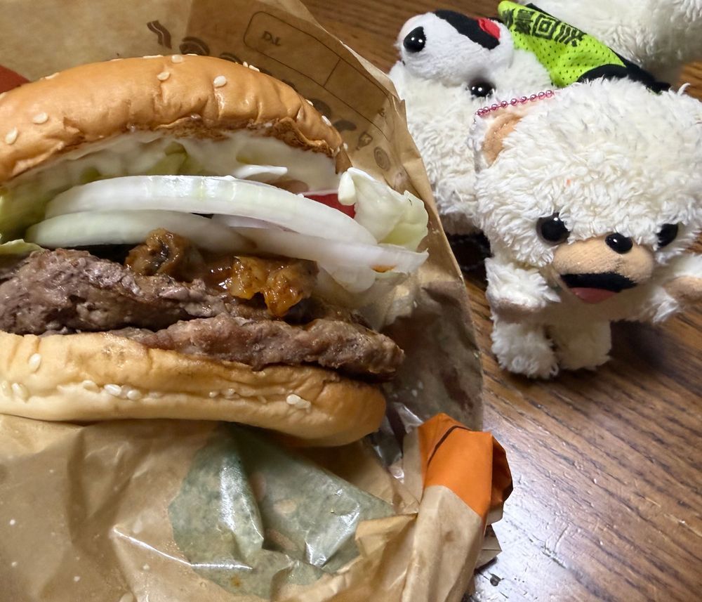 そしてさらにバーガーキングのダブルステーキBBQワッパーで、厄除け(❓)だーーーーー❗️❗️❗️