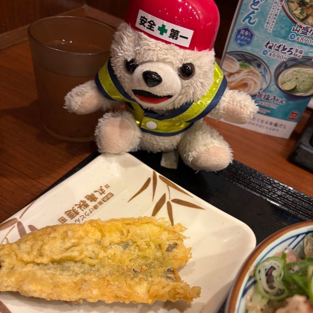 暑い季節は冷たいうどんが熱中症対策にヨシ❗️
イワシの天ぷらは塩で食べるのが真の食通だヨシ❗️