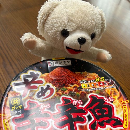 今日は辛辛魚のまぜそば食べたよ❗️
毎日辛いもの食べてる気がするんだ…