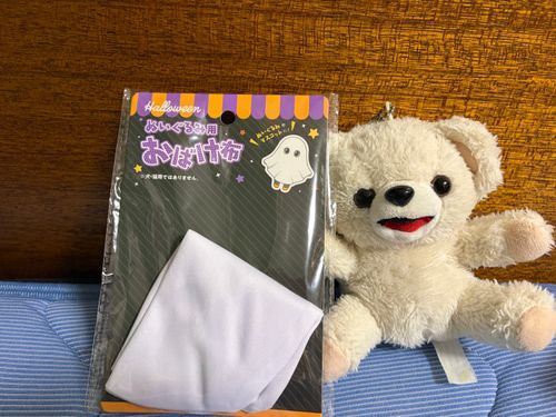 まだ8月なのにハロウィンの用のおばけ布が売ってたよ❗️
これでみんなをビックリさせるんだー❗️
昔のぼく(3・4枚目)とはクオリティが違うんだ〜❗️
