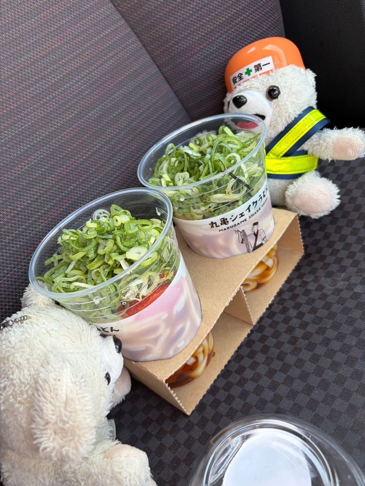 今日は暑いから桑田のお店でシェイクうどん食べたよ❗️
明太とろろとオクラとろろ❗️
ネギをたくさん追加して、フタしてシェイクシェイク❗️❗️