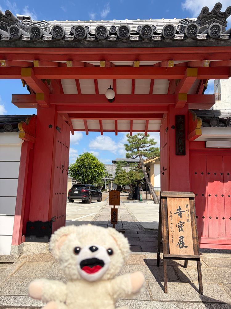 連休中どこにも連れていってもらえなかったけど、今日はぼくとうちの二足歩行がハマってるゲームの聖地(セーブポイントらしい)、六道珍皇寺に連れてきてもらったんだー❗️
限定御朱印もあるんだって〜❗️♪