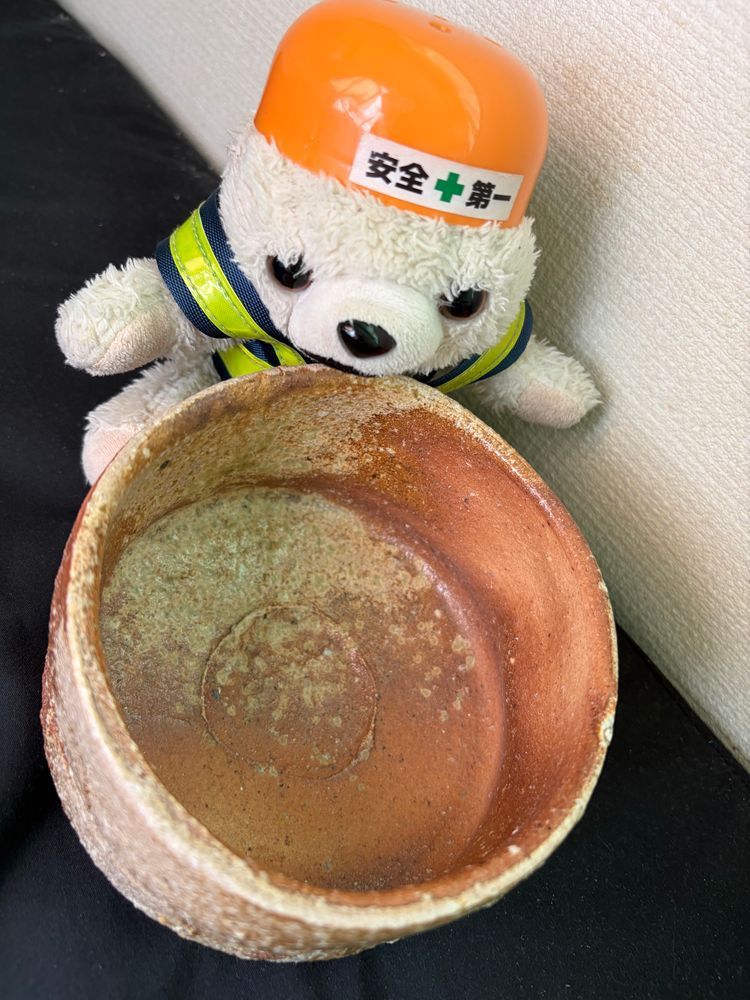 陶器市で茶碗を買ってもらった現ファ
(ヨシヨシ言いながら確認している)