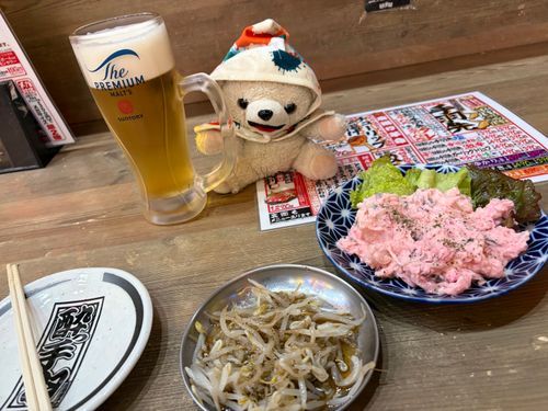 朝から水分を補給して…