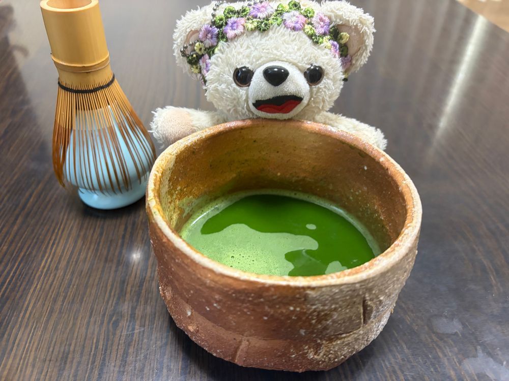 抹茶を買ってきたから、早速お茶を飲んだよ🍵
濃くて美味しいよ〜✨