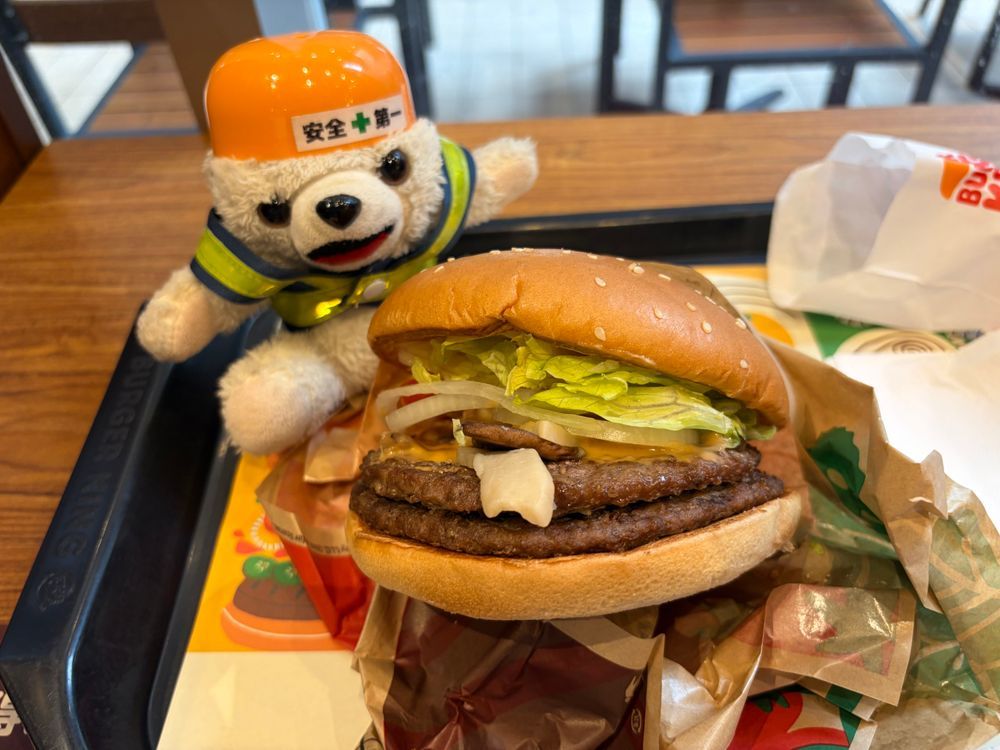 こっそりバーガーキング食べる
レタスとトマトがヨヨイのヨシ❗️