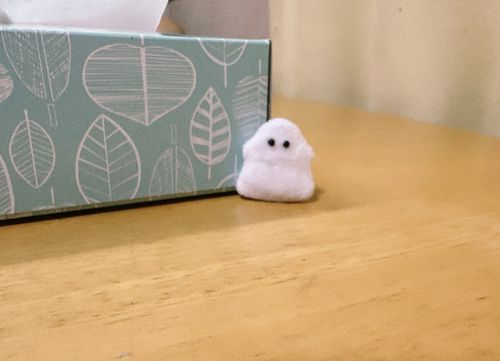 ハロウィングッズをみてたらおばけのぬいぐるみが欲しくなったので、小さなおばけを作りました。