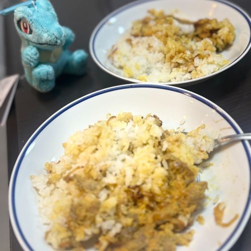 トレーナーが初めて作ったビリヤニを見に来たワニニ。他3人は臭いが苦手らしくどっか行ってしまった
トレーナー「食べる？」
ワニニ「見に来ただけ」
味はいいんだよ……泣