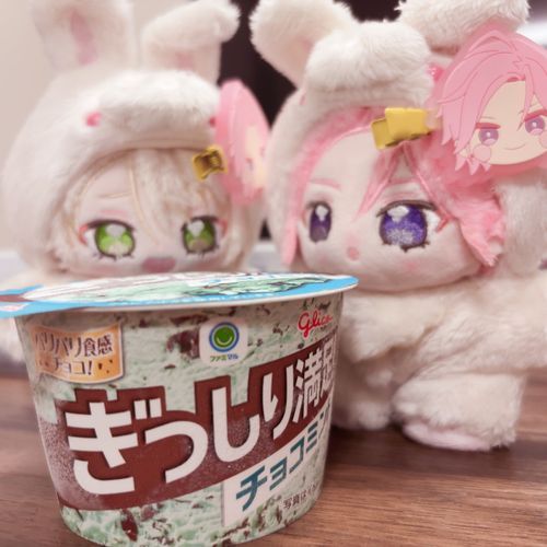 今年からチョコミン党になったため、楽しんでます、チョコミント
藍良ぬとこはぬも興味津々～♪