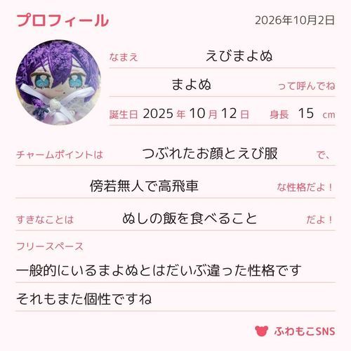 まよぬのプロフィールですよ！
よくもまあ散々書いてくれましたね