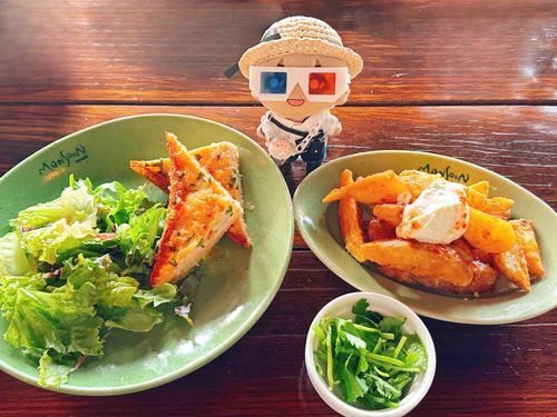 このメガネをかけると美味しい物が飛び出してみえます