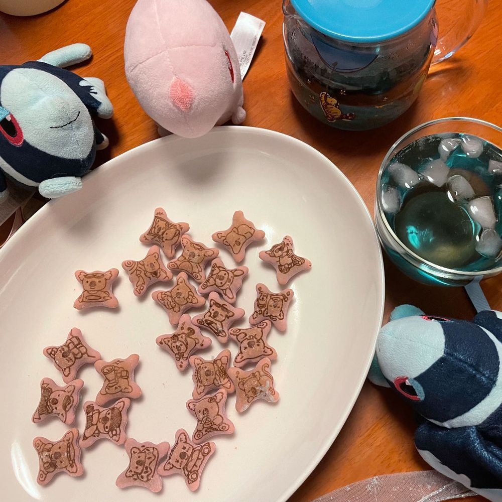 ティータイム一丁 🫵🫖
きょうの おちゃは、 てぃーぶてぃっくさんの ぶるーふらわーはーぶ💠
まえ のんでいた、 がーでんてぃーさんの れもんぐらすばたふらいぴー より あかるい みずいろで、 さっぱりした すっきりあじの おちゃ!
でも ふんわり おはなの いいにおいがして ゆうがな きぶんに なるよ…💃
きょうの おかしは、 ろってさんの こあらのまーち ふぁんたじーそーだ🫧
ついに、 ついに… ゆにこーんこあらさんが でた!!🙌
やっぱり そーだふうみの ちょこれーとって ふしぎだね… あとひく おいしさだ
ぱくぱく たべちゃう🫢