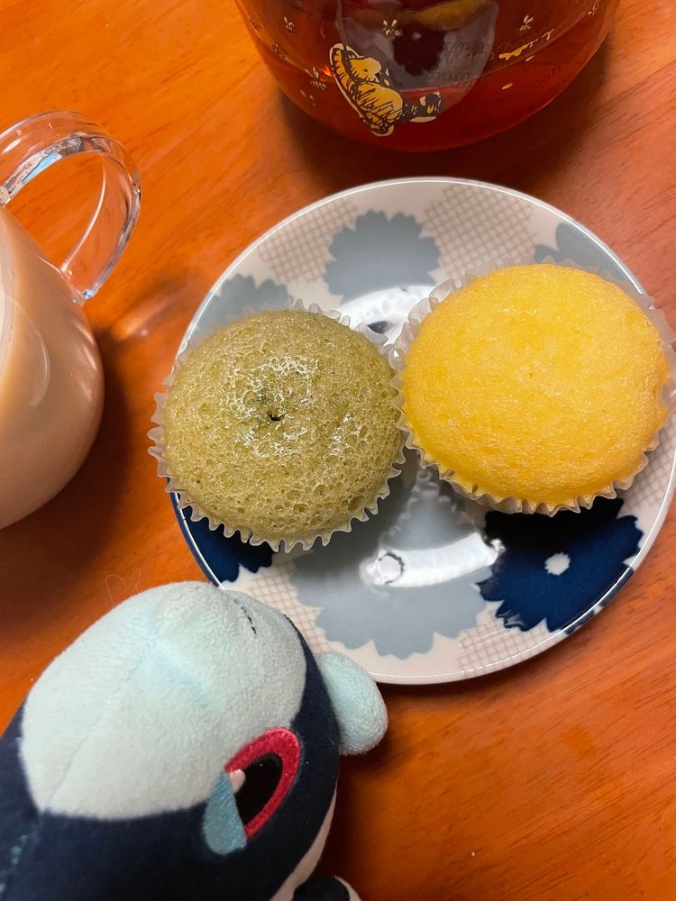 きょうの おちゃだよ！ (,, ‪ ́ᱛ ̀‪‪‎)ﾉ🍵

きょうで おうちの こっこが おしまい… だいじに いただこう！

きょうの おちゃは、 てぃーあーすさんの はちみつこうちゃ🍯
1はいめは ぎゅうにゅうを たして、 はちみつみるくてぃーで いただいたよ！
2はいめは すとれーとで… まっすぐな はちみつの ふうみを たのしんだよ！
やっぱり ひとてま くわえると、 ちょっとだけ いつもより いいきぶん…😌

きょうの おかしは、 みほみさんの こっこ まっちゃあじ🍵 ぷれーん🐥
ふくろを むいた すがたを みんなに しょうかいしたことって あったかな？！
こんなかんじの かわいい ぷちけーきだよ！
ぼくたち じつは まっちゃが とくいじゃ ない… ほろにがくて くちの なかが きゅ！ と する かんじが ね…🫢 おとなの あじだよね
でも こっこは おちゃの おひざもとで うまれた おかし らしいから せっかくなら たべてみよう！
こっこの まっちゃあじ… おいしい！
ほんのり おちゃの かおりと、 にがみを おさえた ふうみ… あまい！ 
これが ほんばの まっちゃがし…🤩
とっても おいしかったよ！