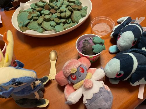 お茶がないけどティータイム

きょうの おちゃかいは、
さーてぃわんさんの みすてぃっくちょこすもあに… とくせいの そらいろくっきーを のせた とくべつな でざーとと いっしょだよ！

とろっとした あいすくりーむと ほろほろの くっきーは とっても なかよし！
さいこうの でざーとたいむ だったよ！