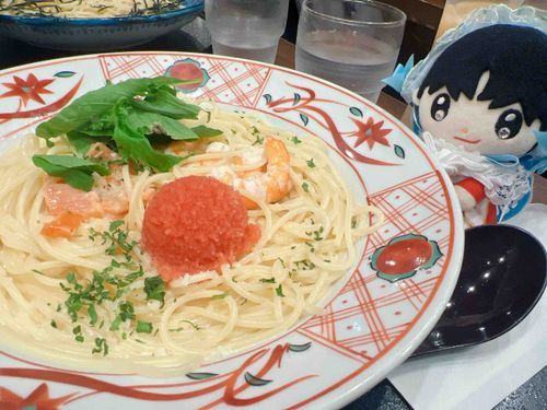 おいしいパスタ食べたよ🦐