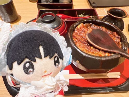今日のお昼はひつまぶし食べたよ❗️おいしかった〜〜✨