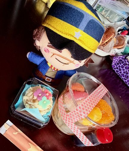 紫陽花の練り切り？
とあんみつ！💖
あんみつのあんこはこし餡です(*´ω｀*)