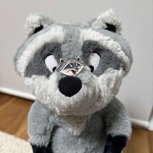 そっくりな子がお鼻に…！🦝