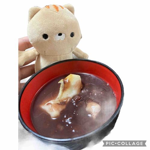 暑くてもぜんざいは美味しいです😋