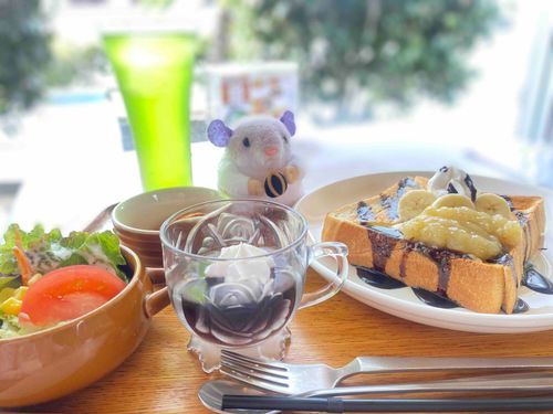 チョコバナナトーストモーニング！ちゅ🍌🍫