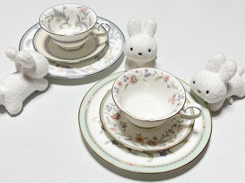 🐰ティーカップ紹介だ!
🐰これはノリタケというブランドなのだー!
🐰内側に模様が入ってるのがオシャレなのだ!!