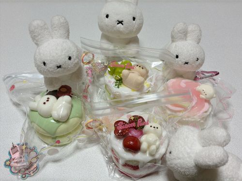 🐰⚪️主はスクイーズにハマってます！
🐰もにもにもに
🐰これたべれる？
🐰ケーキ食べれる？