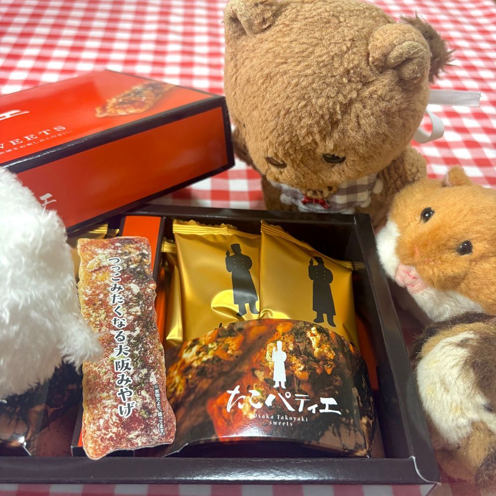 おおさかの おみやげ もらったよ～✨️
551さんの ぶたまんに ちまきに しゅまいに… かいぬしの だいすきな たこぱてぃえも あるよ～💖
おいしもの いぱい みんなで なかよく たべよね🎶
‪(՞ .  ̫ .՞)︎💕︎